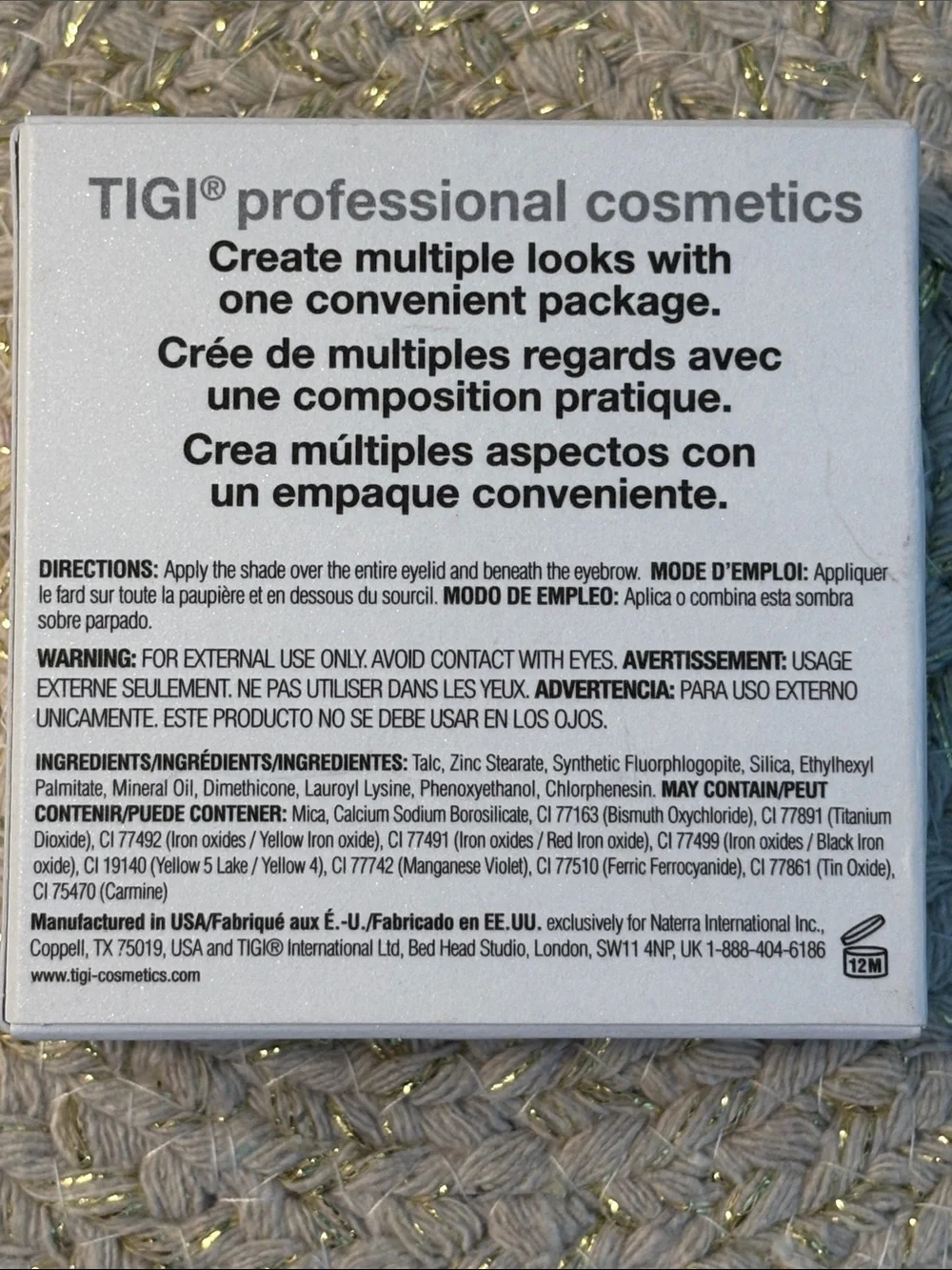 TIGI High Density Quad Eyeshadow Matte & Shimmer, Posh